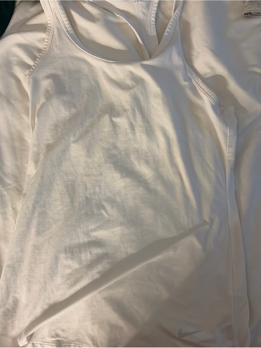 Nike White Dri-FIT Athletic Tank